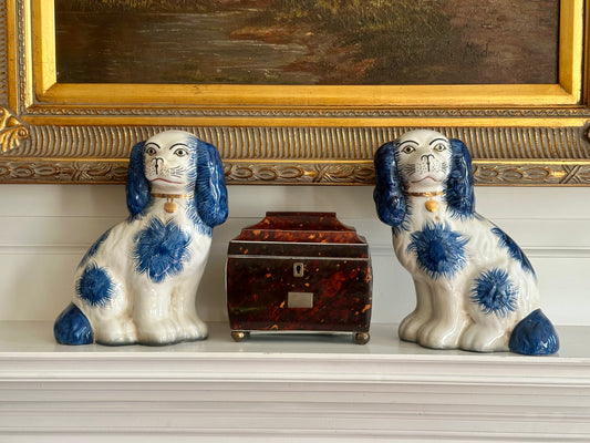 Staffordshire Style Dogs, Blue - Large
