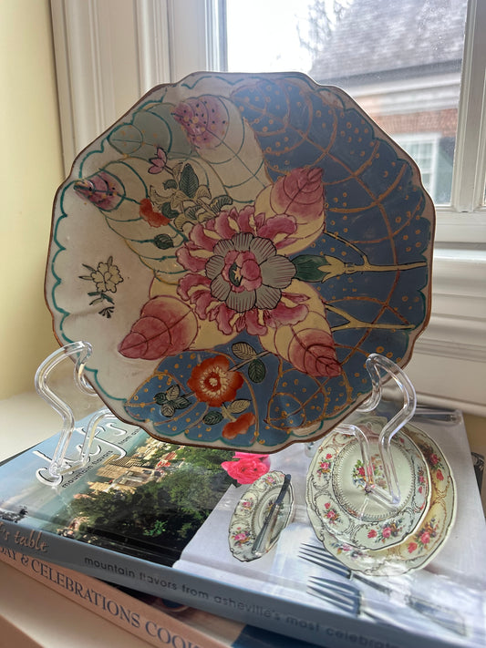 vintage tobacco leaf China Plate