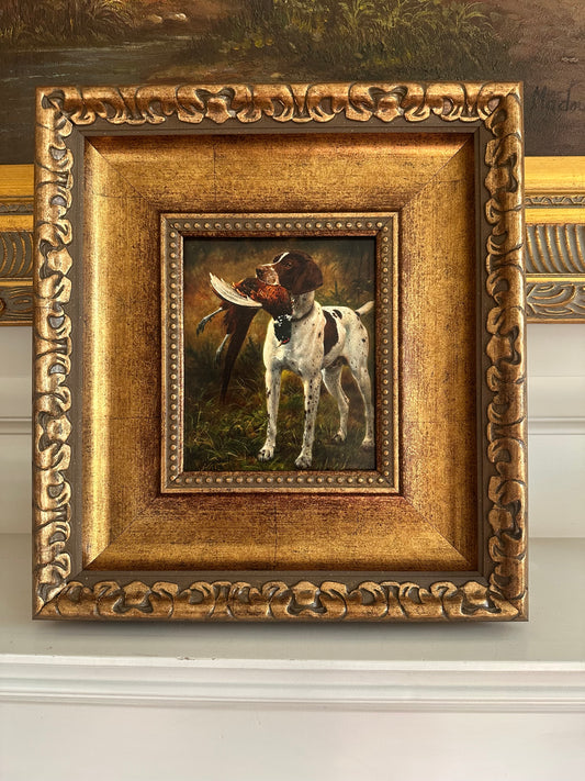 English Pointer with Pheasant Giclée