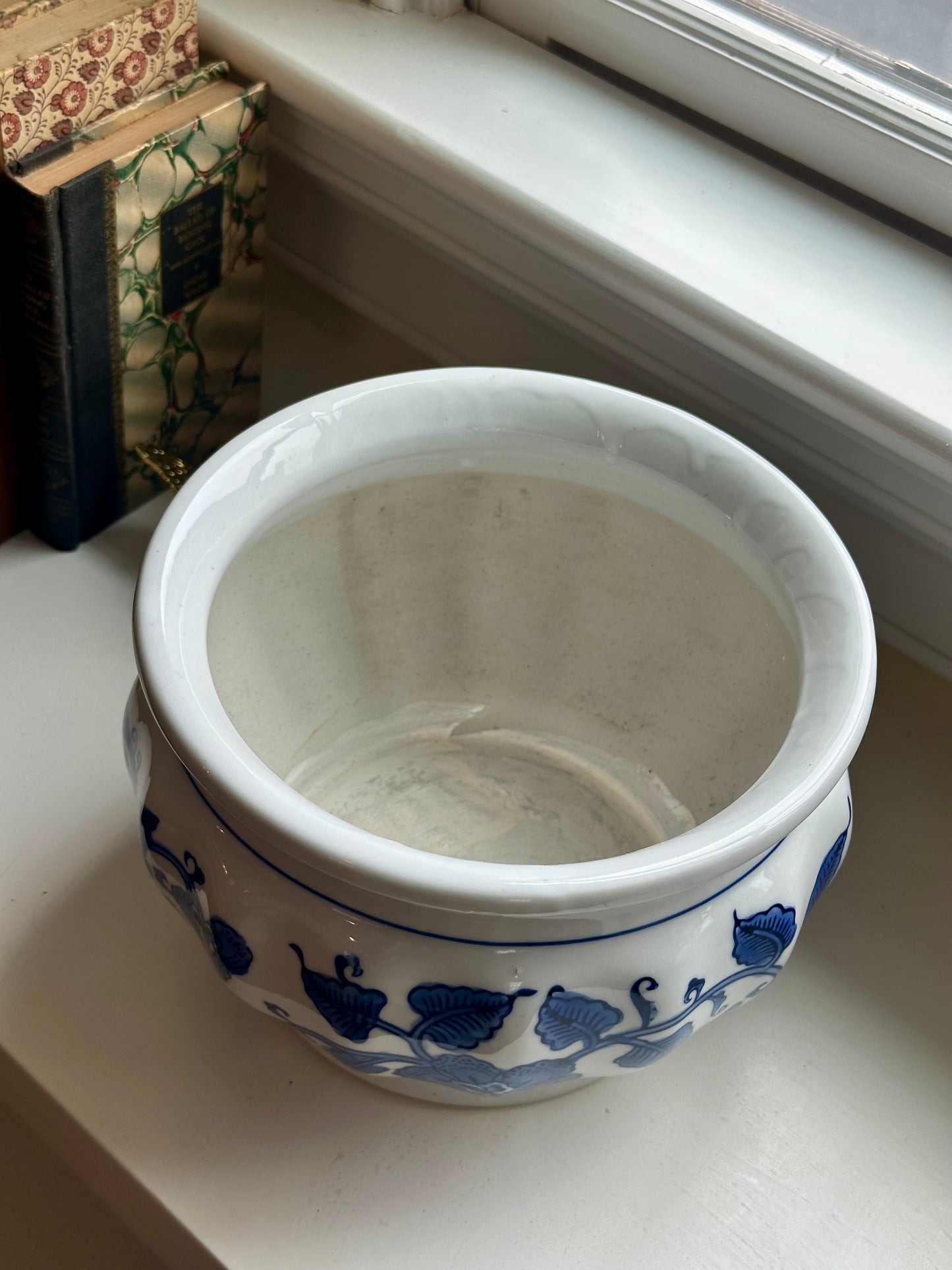 Vintage  Blue & White Planter
