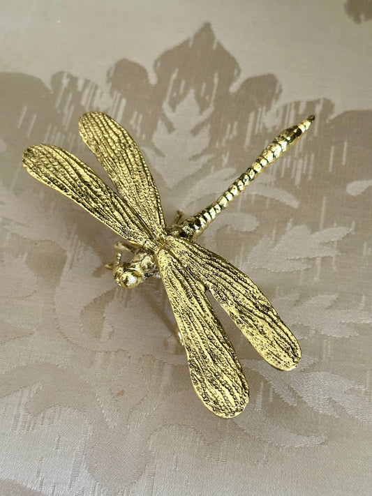 Decorative Gold Dragon Fly Figurine