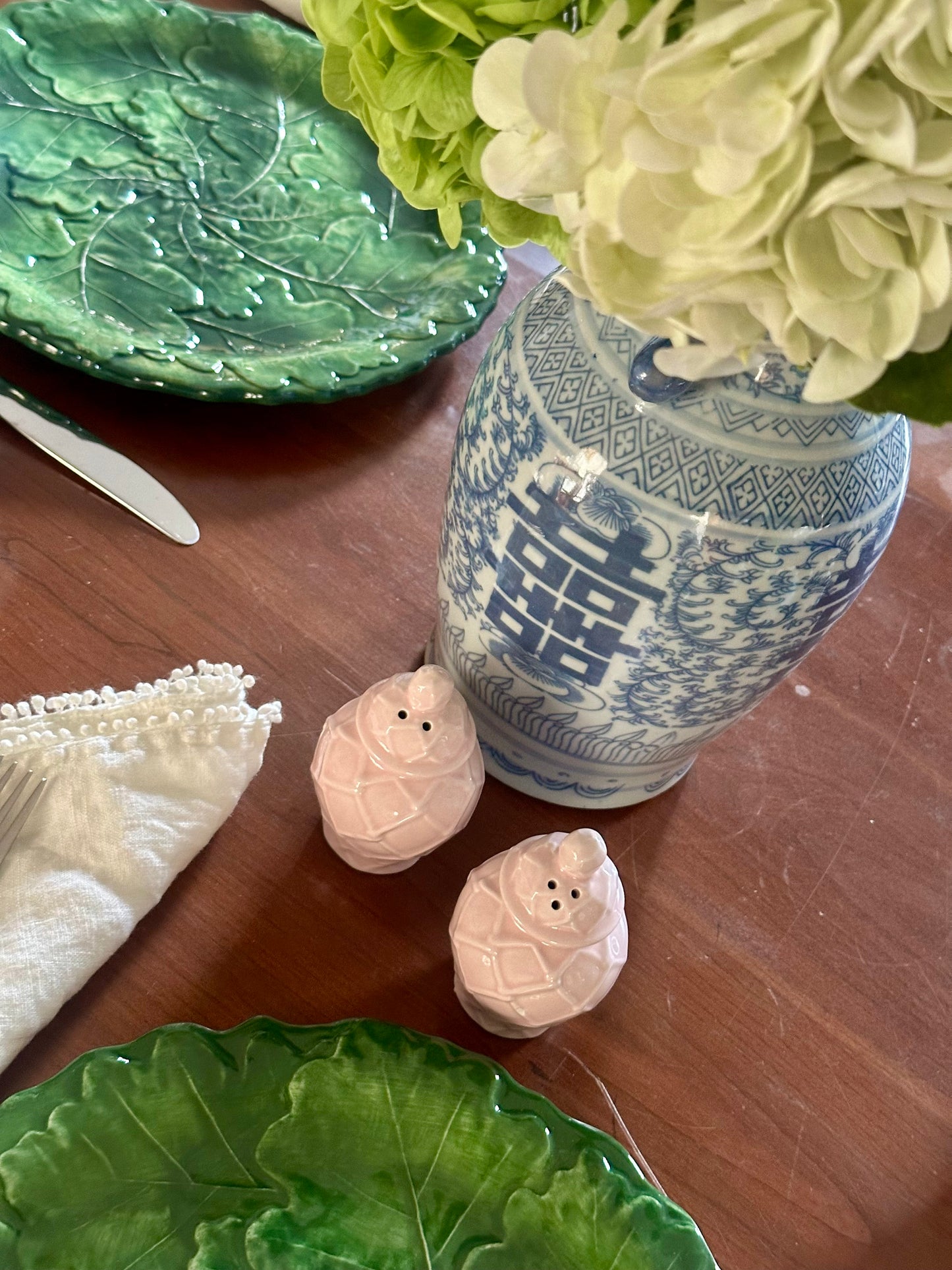 Ginger Jar Ceramic Salt & Pepper Shakers, Pink