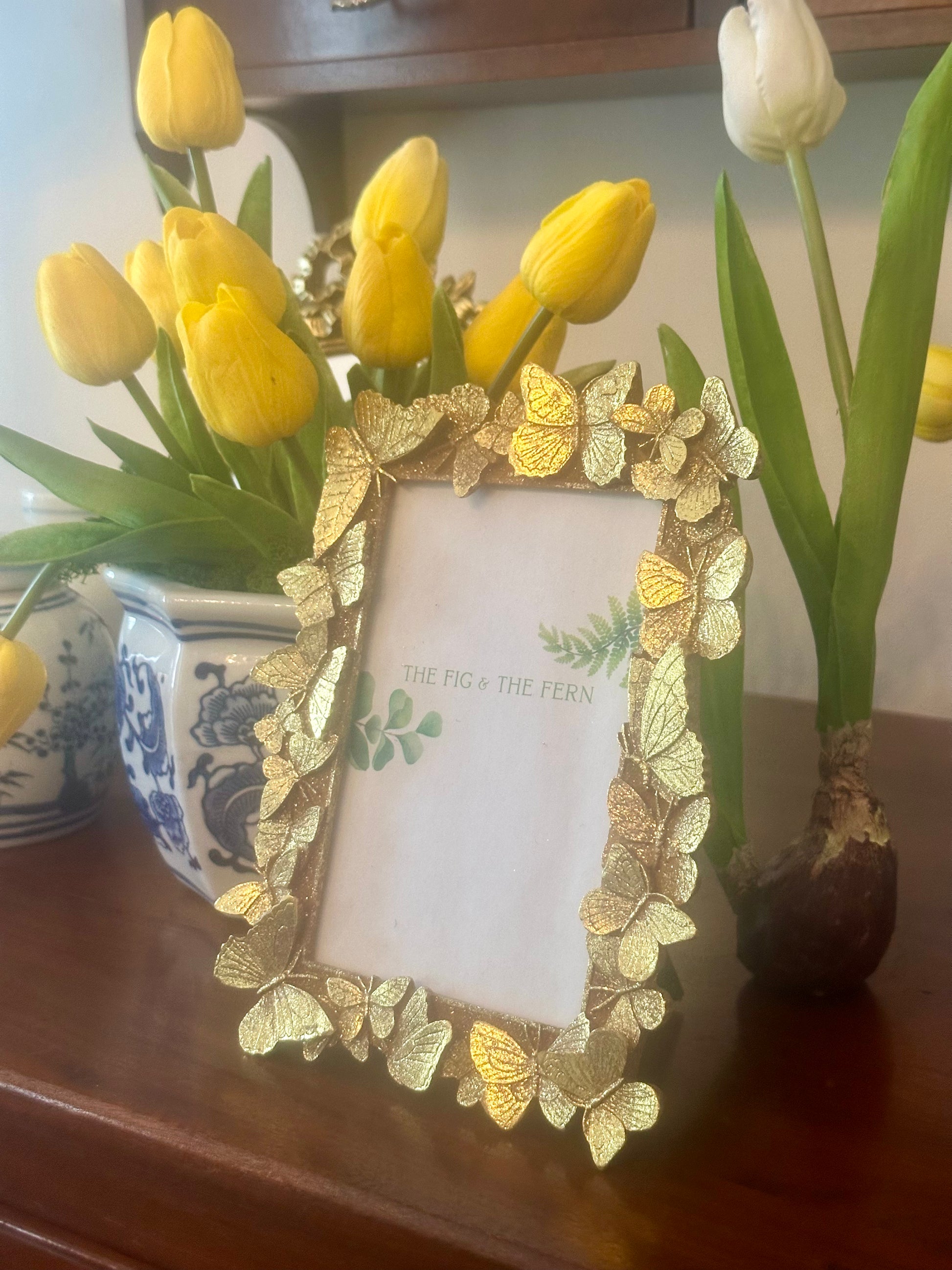 Gold Butterfly Picture Frame