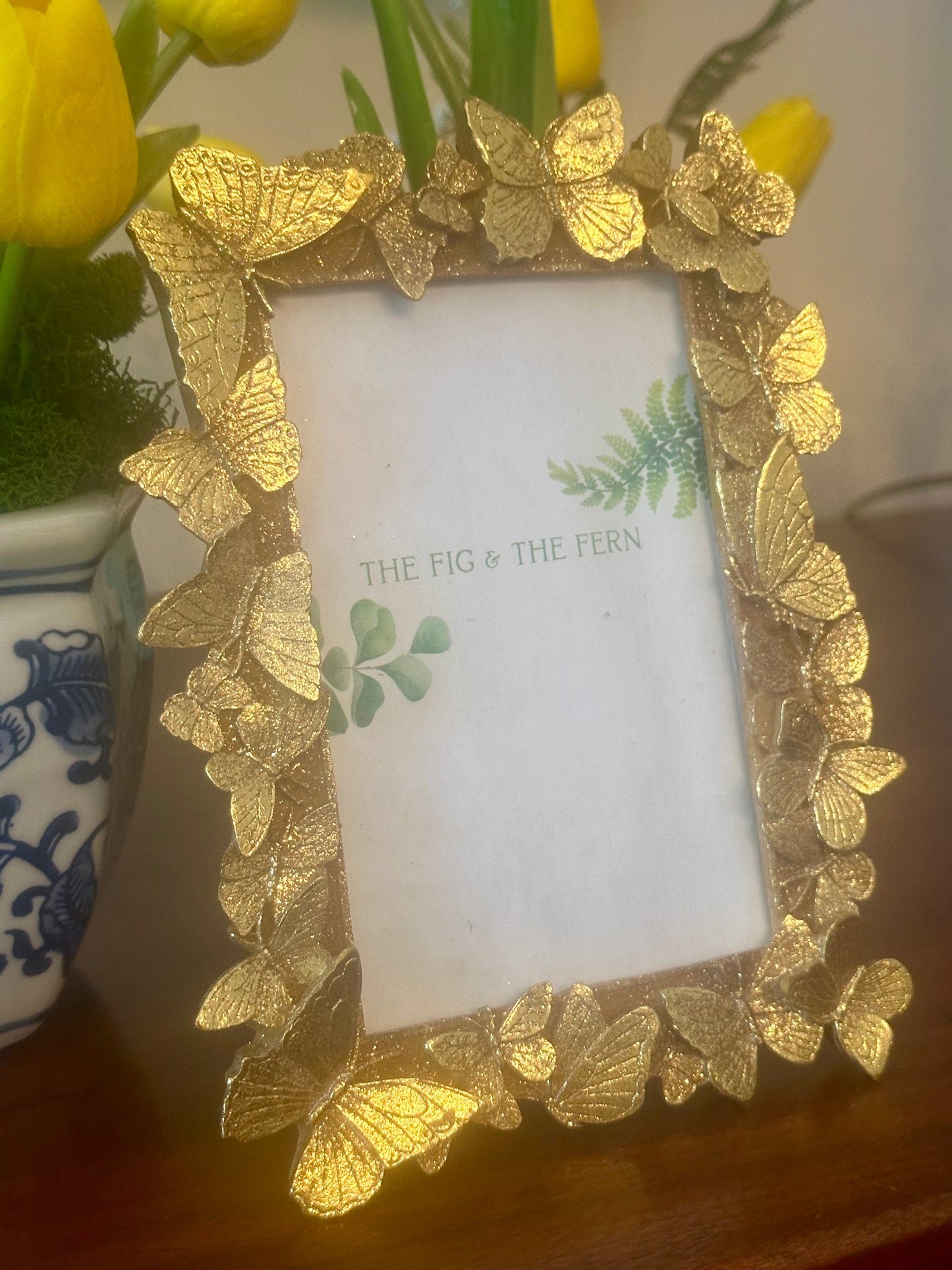 Gold Butterfly Picture Frame, 4x6