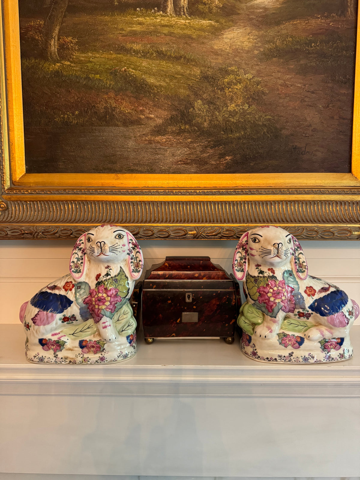 Classic Staffordshire bunnies with a twist!