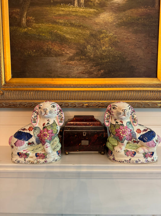 Classic Staffordshire bunnies with a twist!