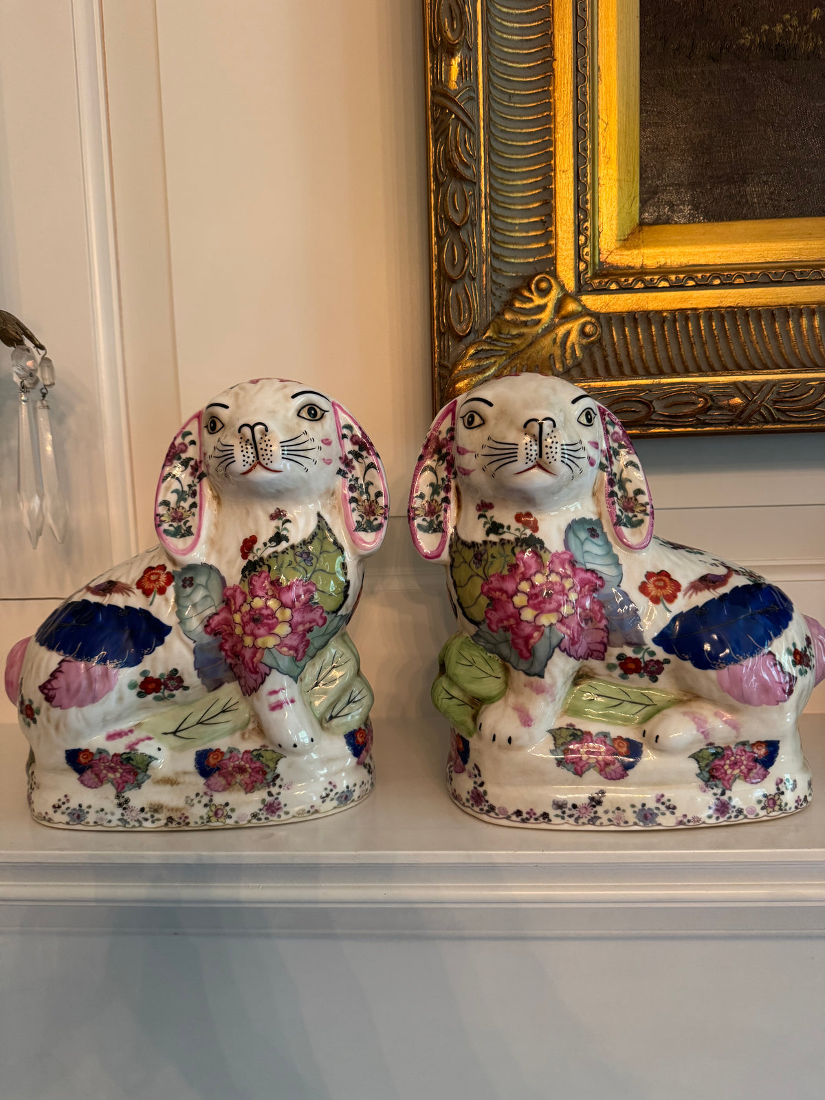 Classic Staffordshire bunnies with a twist!