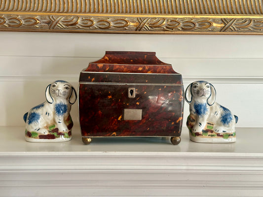 Staffordshire Style Bunnies, Blue